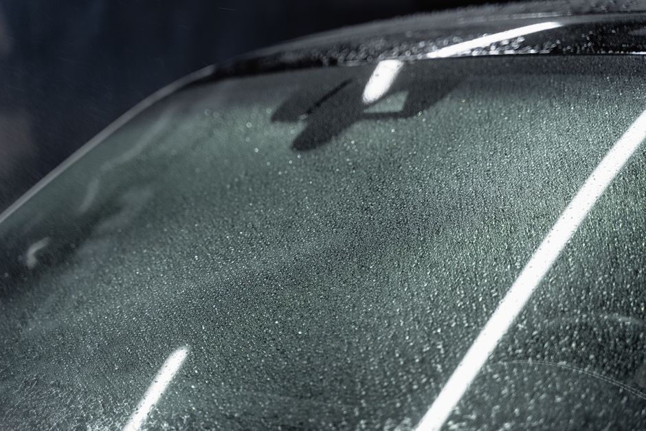 Clear car windshield showing professional auto glass replacement